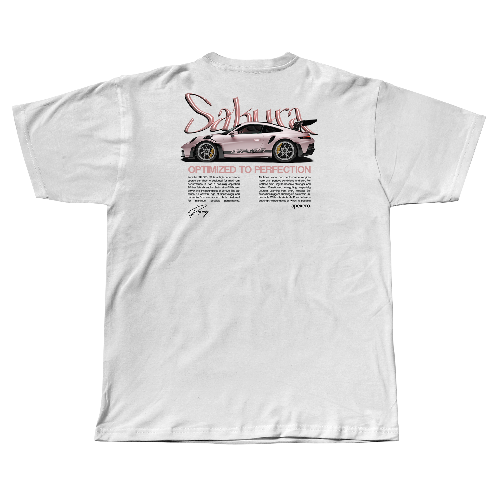 Porsche 911 Sakura GT3 RS T-shirt – apexero.